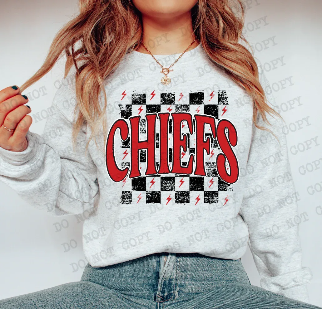 Cheifs Red/Black DTF Transfer - Merch Girls