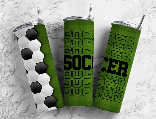 Soccer Completed 20oz Skinny Tumbler