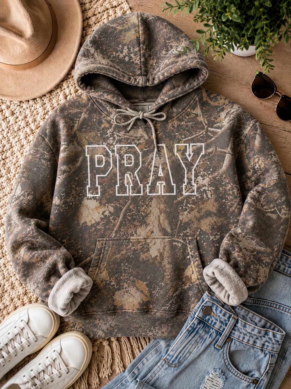 Into the Wild | Custom Camo Embroidered Crewneck or Hoodie