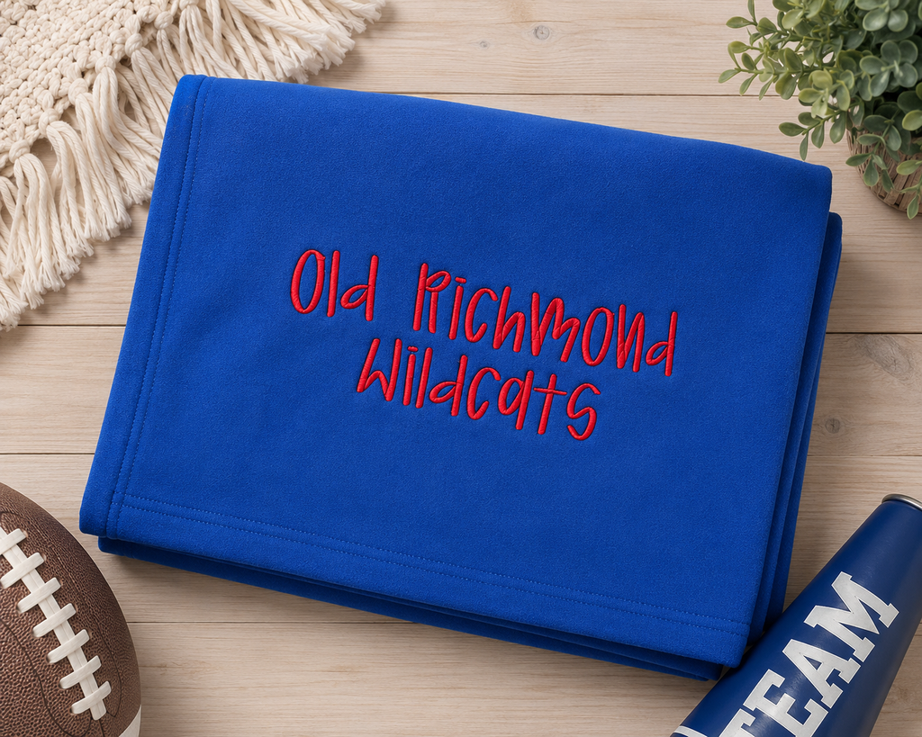 Personalized Grace Embroidered Deluxe Fleece Sweatshirt Blanket