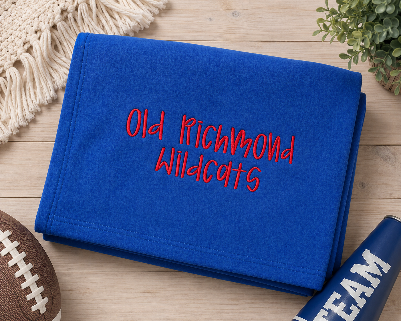 Personalized Grace Embroidered Deluxe Fleece Sweatshirt Blanket