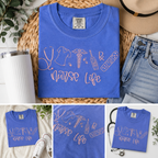 Embroidered Nurse Life Comfort Colors Shirt | QUICK SHIP