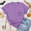 Embroidered Ghost Pocket T-Shirt | Comfort Colors