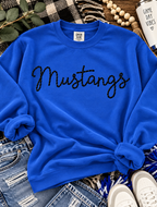 Hand Stitch Text Mascot | Personalized Embroidered Name Shirt
