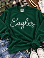 Hand Stitch Text Mascot | Personalized Embroidered Name Shirt