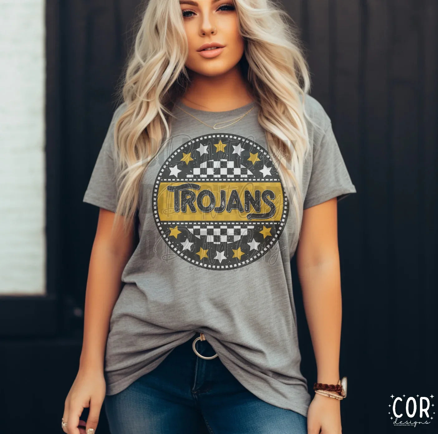Trojans Circle Star Mascot DTF Transfer - Merch Girls
