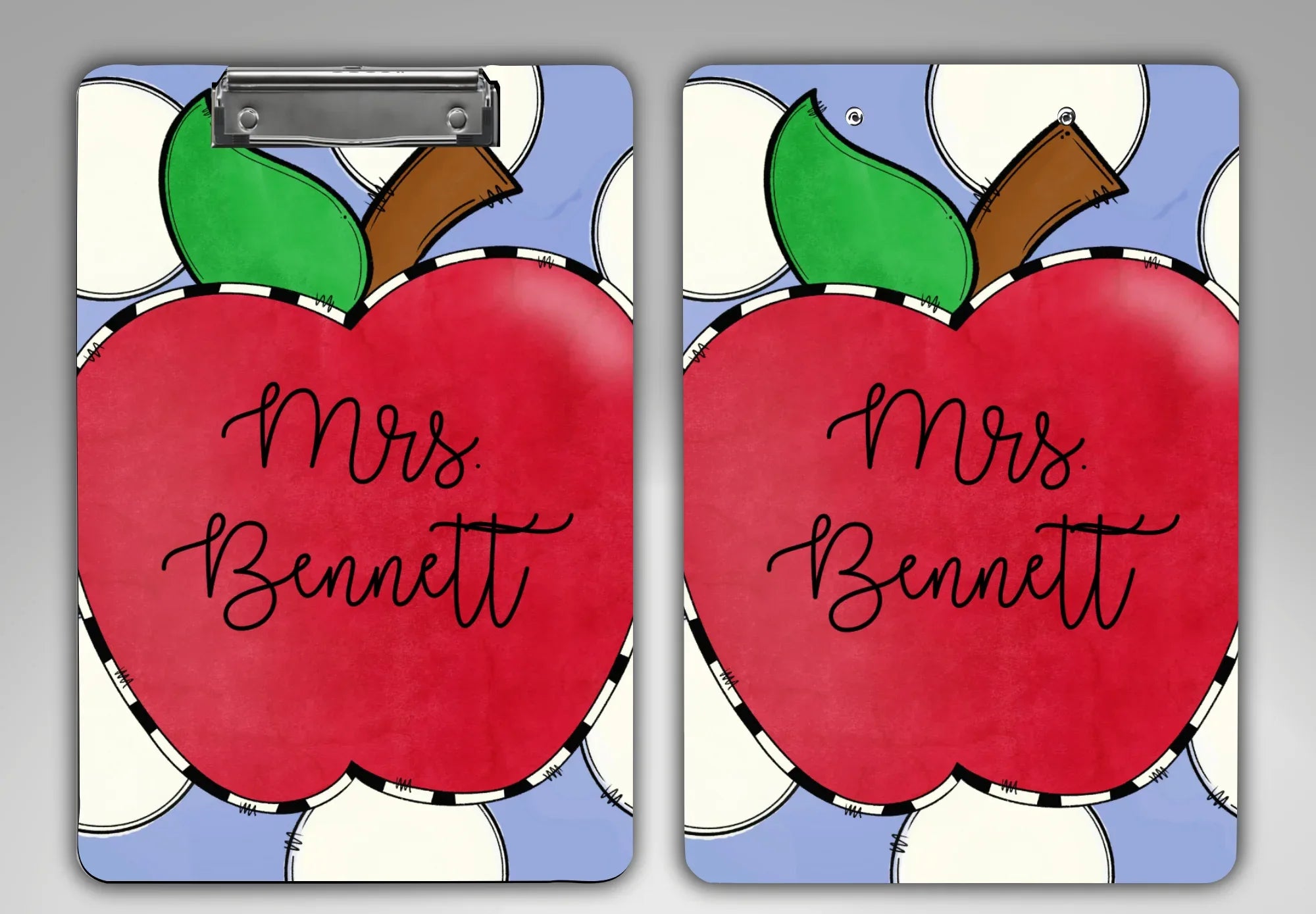 Apple Blue Poka Dot Clipboard - Merch Girls