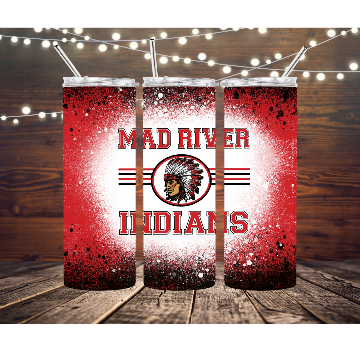 Mad River Indians Completed 20oz Skinny Tumbler