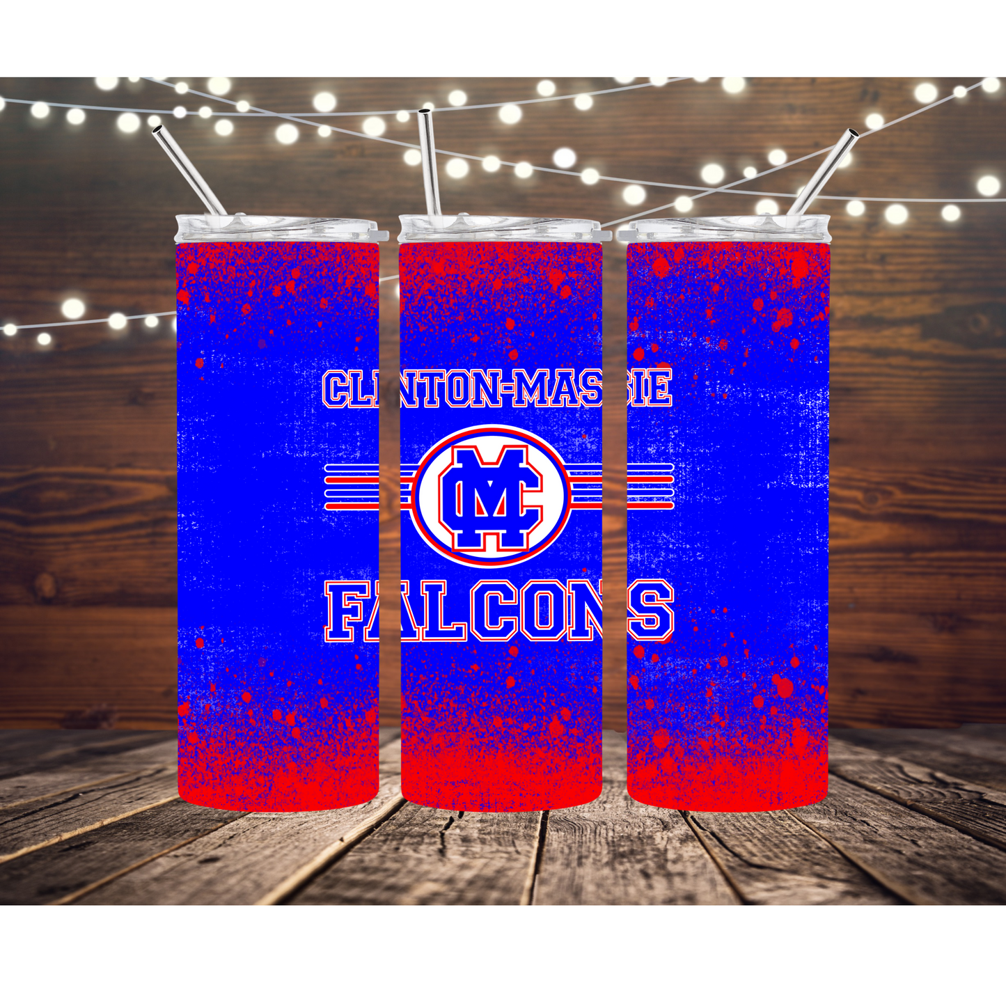 Clinton-Massie Falcons Completed 20oz Skinny Tumbler