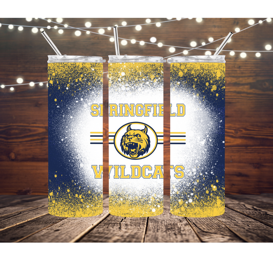 Springfiled Wildcats Completed 20oz Skinny Tumbler
