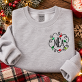 Merry & Monogrammed | Christmas Lights Embroidered Sweatshirt