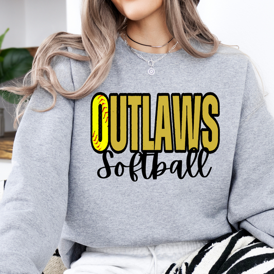 Outlaws Softball DTF Transfer