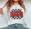 Dragons Red & Black DTF Transfer - Merch Girls