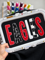 Patchwork Pep Custom Mascot Embroidered Appliqué Shirt | Personalized School Spirit Sweatshirt