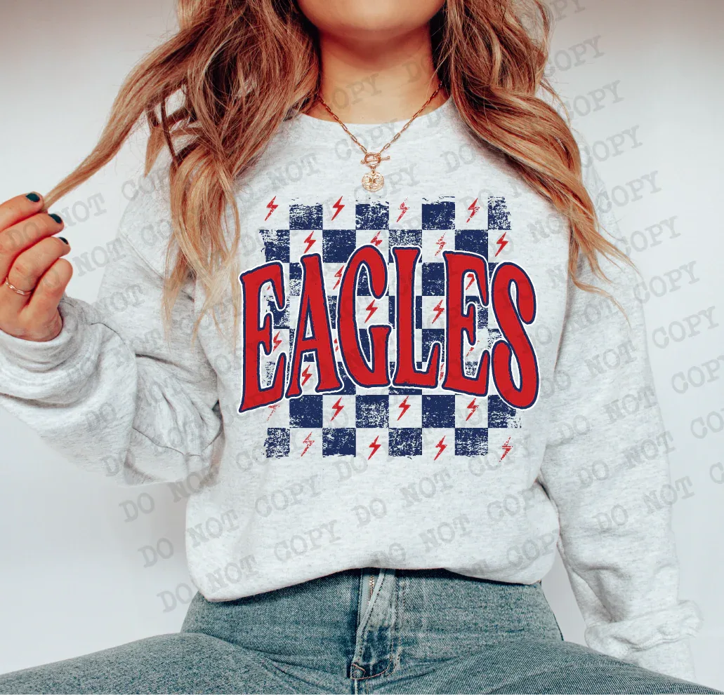 Eagles Navy/Red DTF Transfer - Merch Girls