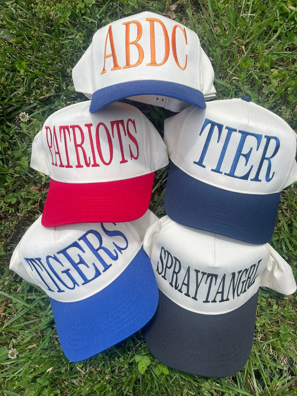 Custom Mascot Embroidered Adjustable Five-Panel Twill Hat