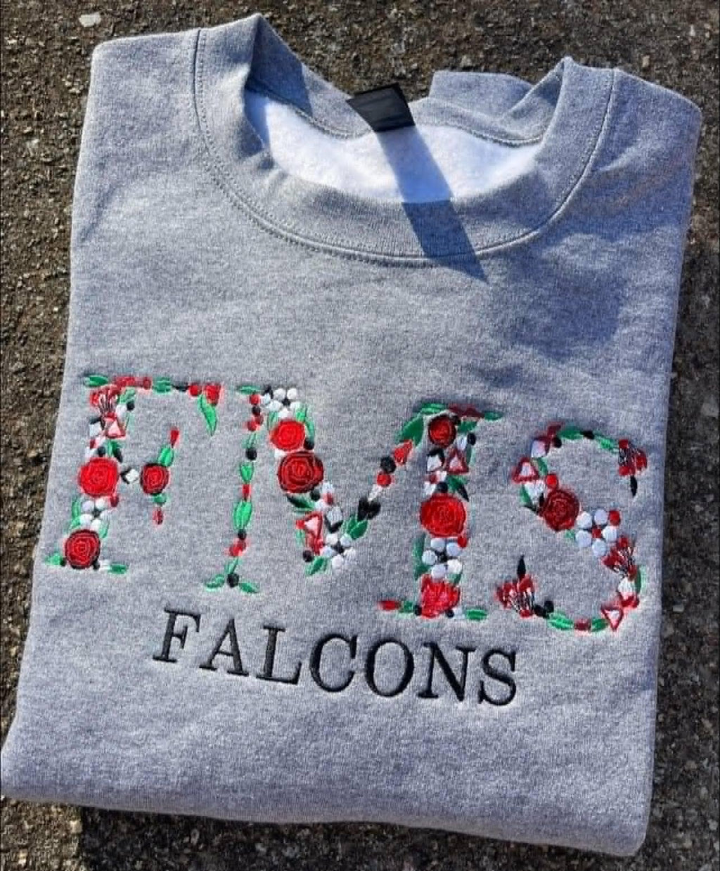 Custom Floral Embroidered Sweatshirt - Merch Girls