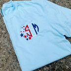 Star Spangled Monogram Embroidered Shirt | 4th of July | Red, White & Blue