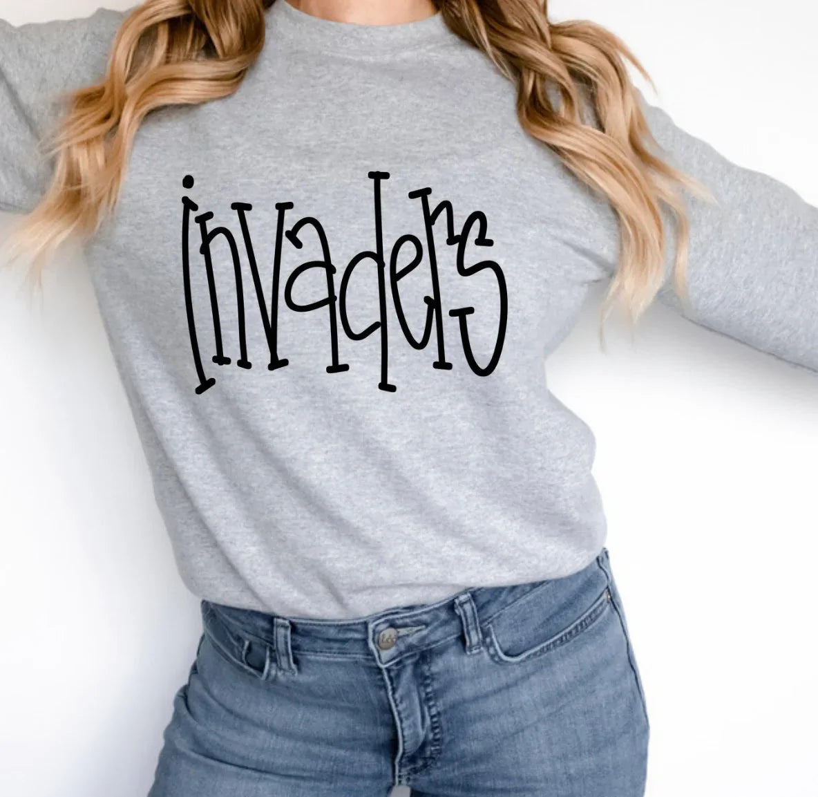 Invaders Hand Letter DTF Transfer - Merch Girls