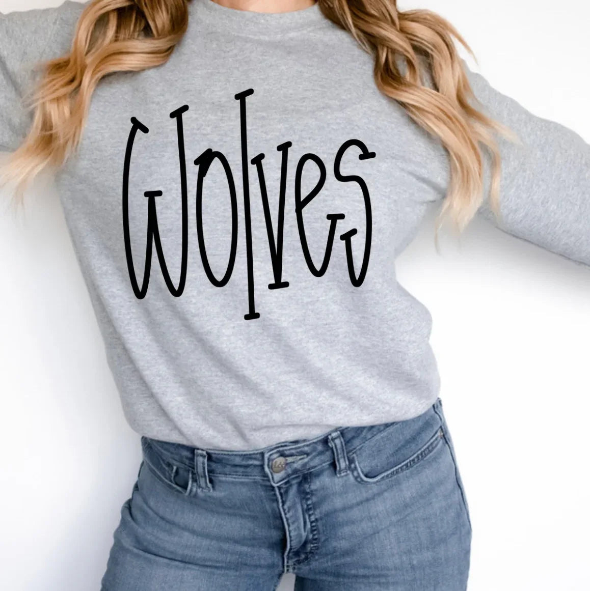 Wolves Hand Letter DTF Transfer - Merch Girls