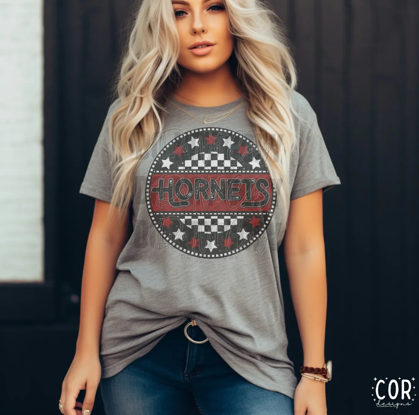 Hornets Maroon Circle Star Mascot DTF Transfer - Merch Girls
