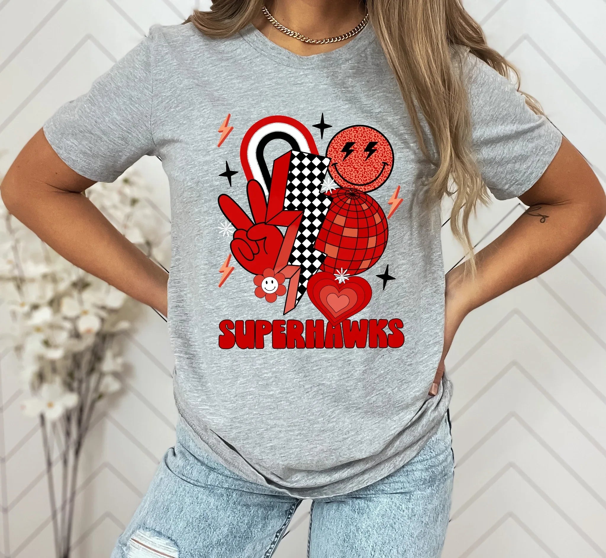 Superhawks Groovy DTF Transfer - Merch Girls