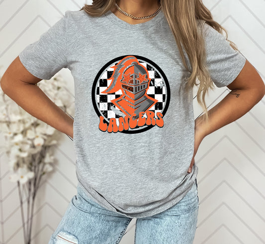 Lancers Checkered Preppy Graphic Tee
