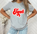 Tigers Vintage Retro Shadow Distressed DTF Transfer - Merch Girls