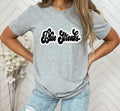 Blue Streaks Vintage Retro Shadow Distressed DTF Transfer - Merch Girls