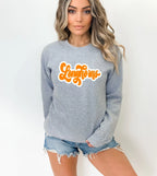 Longhorns Vintage Retro Shadow Distressed DTF Transfer - Merch Girls