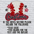 Custom Sequin Baseball Mascot Design Mockup- No Physical Item! - Merch Girls