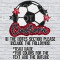 Custom Sequin Soccer Mascot Design Mockup- No Physical Item! - Merch Girls