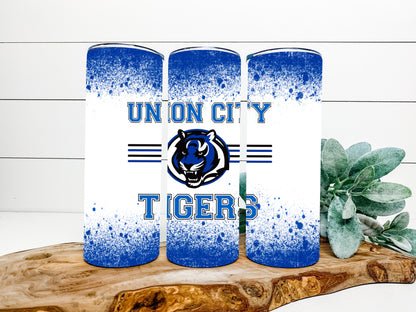 Union City Tigers Completed 20oz Skinny Tumbler