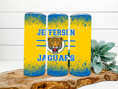 Jefferson Jauguars Completed 20oz Skinny Tumbler