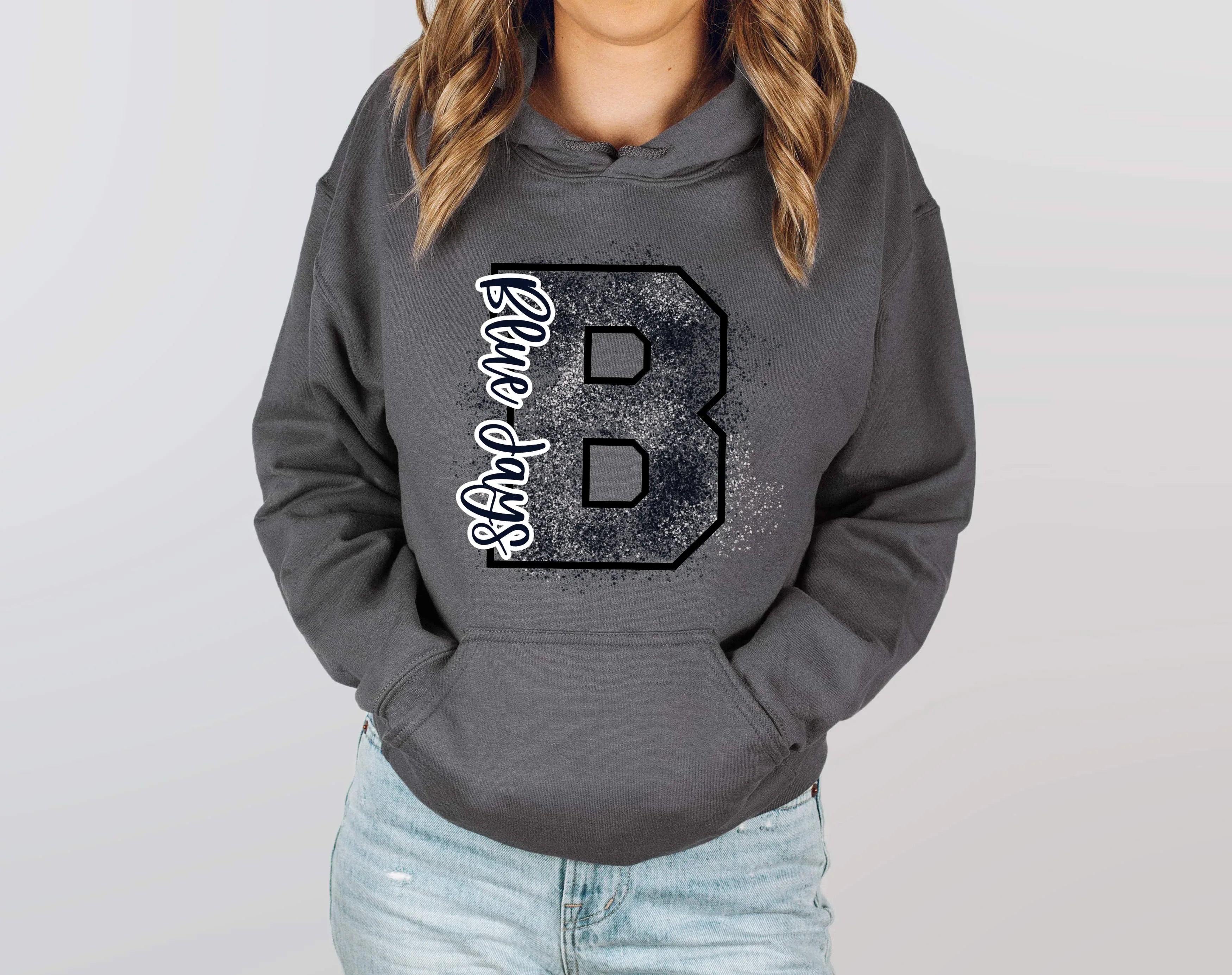Bluejays Navy All over splatter DTF Transfer - Merch Girls