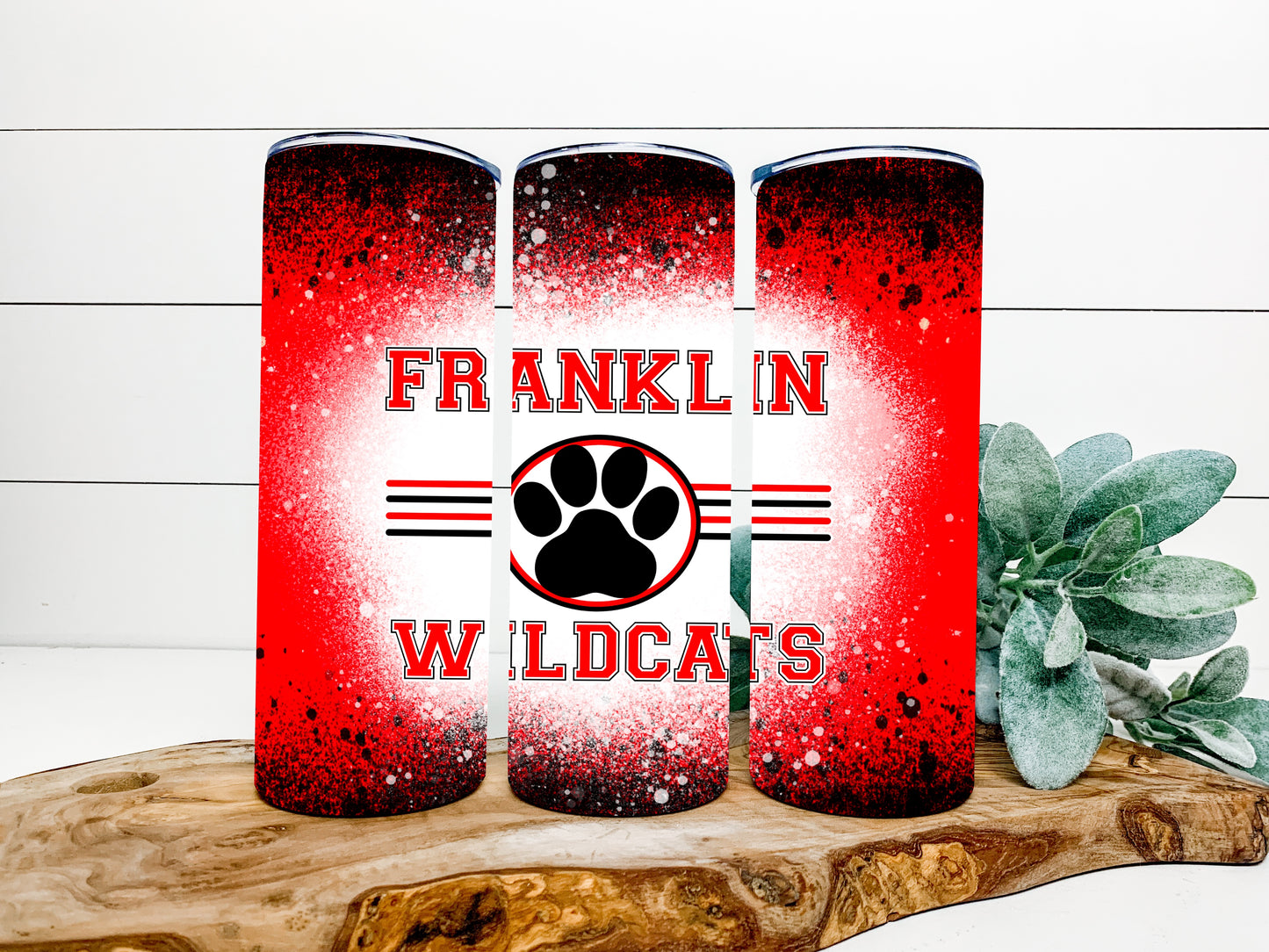 Franklin Wildcats Completed 20oz Skinny Tumbler