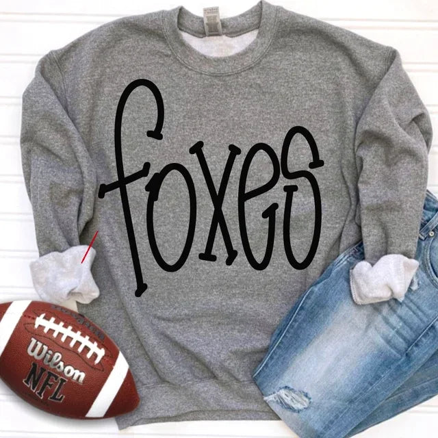 Foxes Hand Letter DTF Transfer - Merch Girls