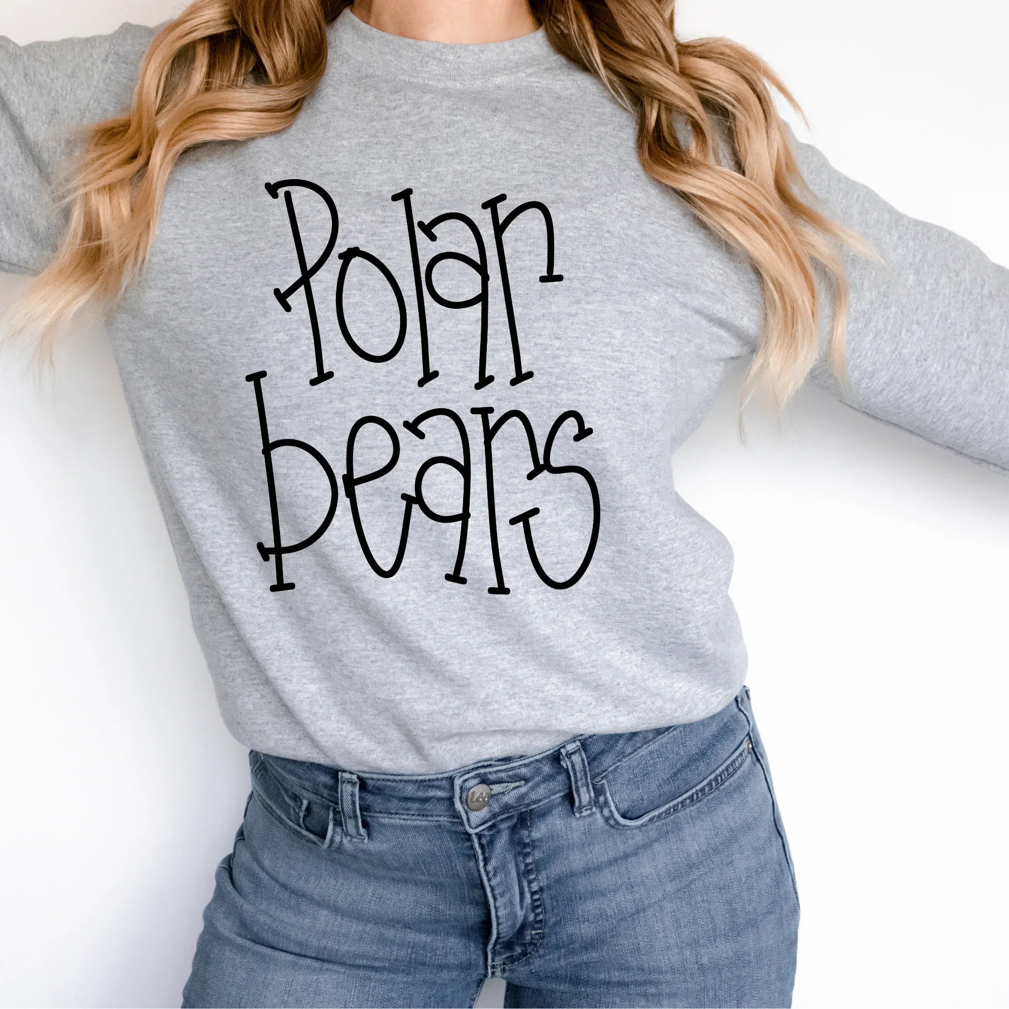 Polar Bears Hand Letter DTF Transfer - Merch Girls