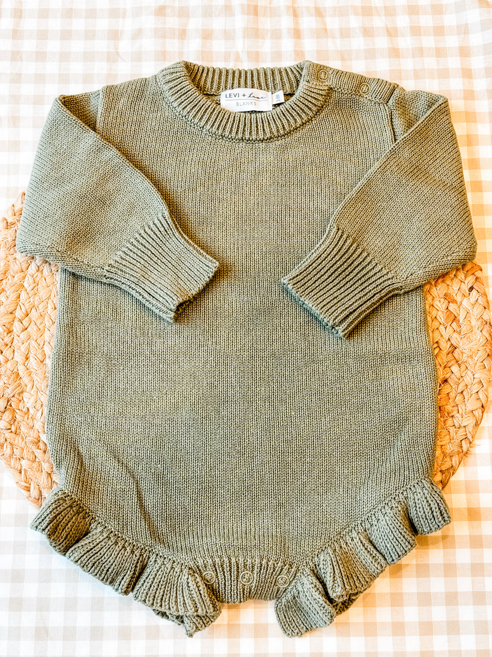 Long Sleeve Knit Infant/Baby Ruffle Romper