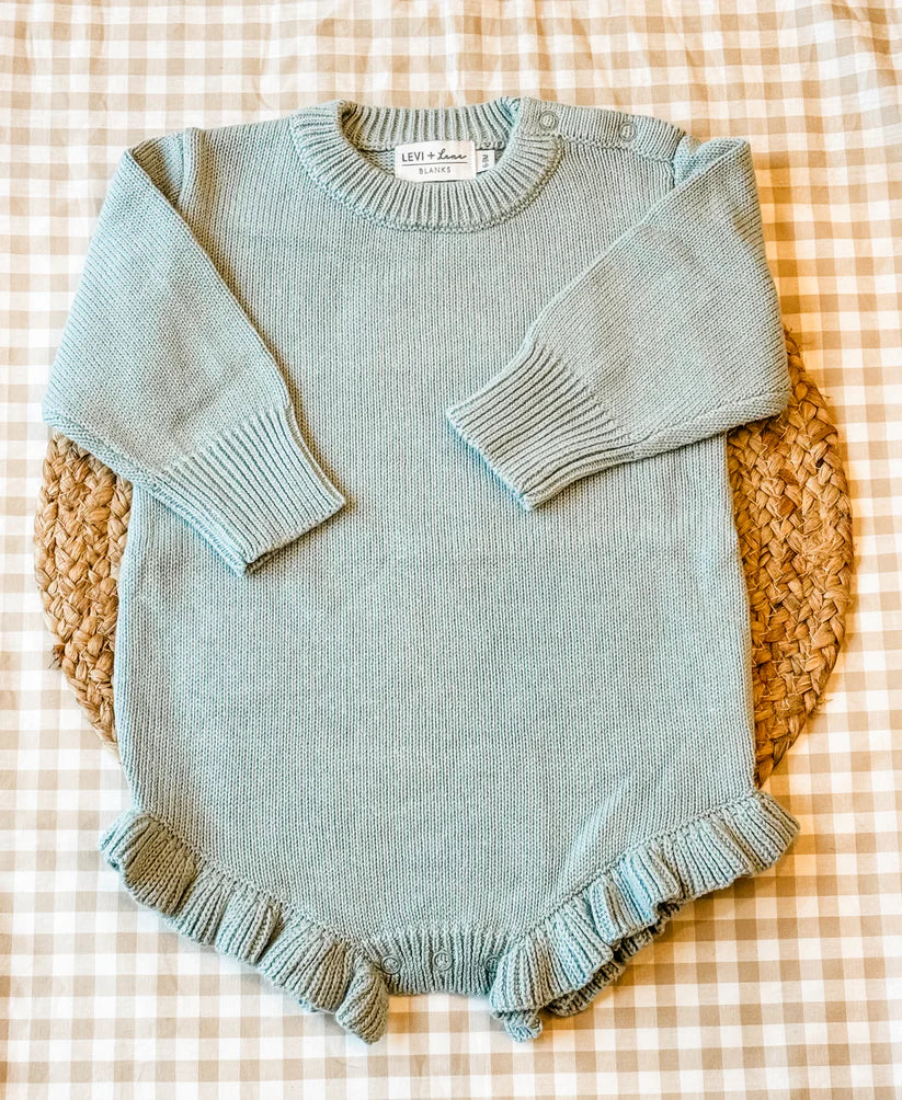 Long Sleeve Knit Infant/Baby Ruffle Romper