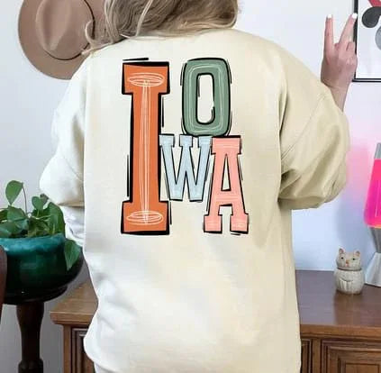Iowa Varsity Doodle DTF Transfer - Merch Girls