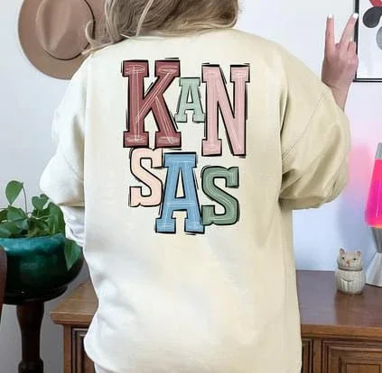 Kansas Varsity Doodle DTF Transfer - Merch Girls