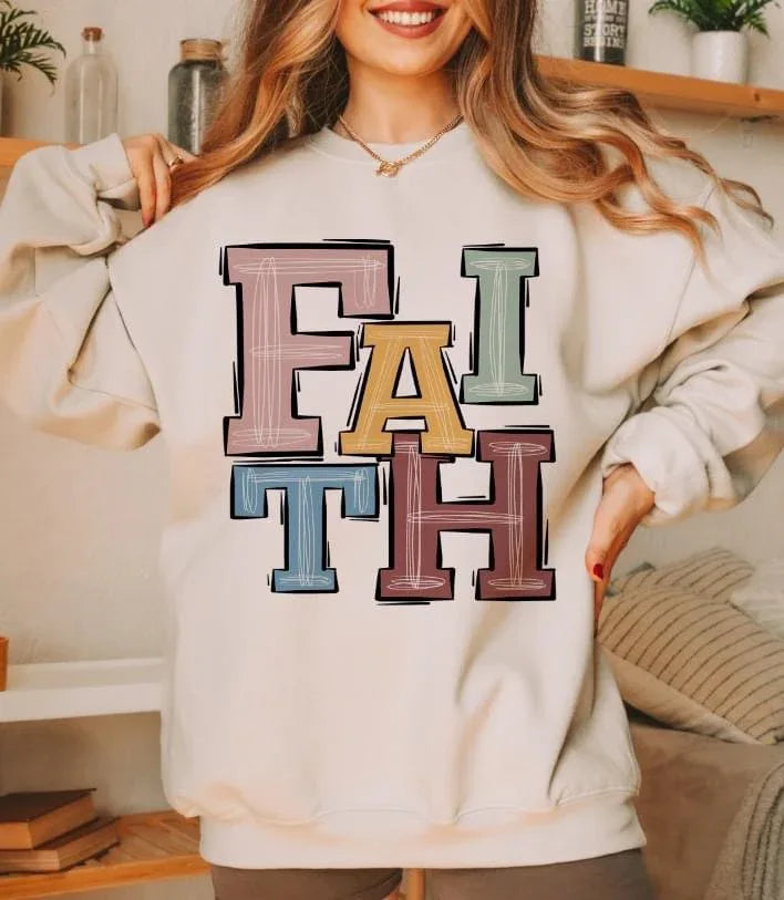 Faith Varsity Doodle DTF Transfer - Merch Girls