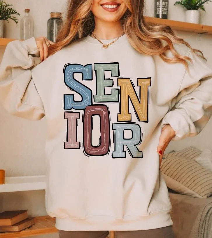 Senior Varsity Doodle DTF Transfer - Merch Girls