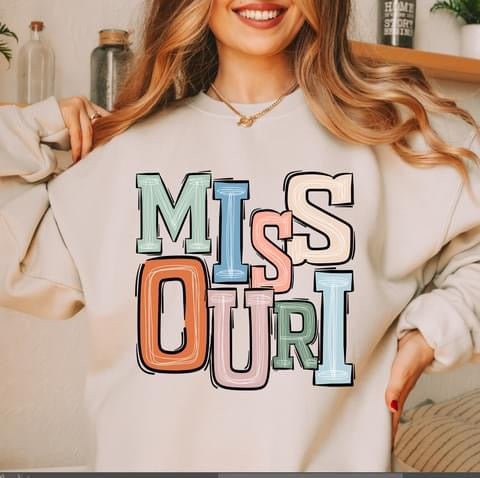 Missouri Boho Varsity Doodle Graphic Tee - Merch Girls