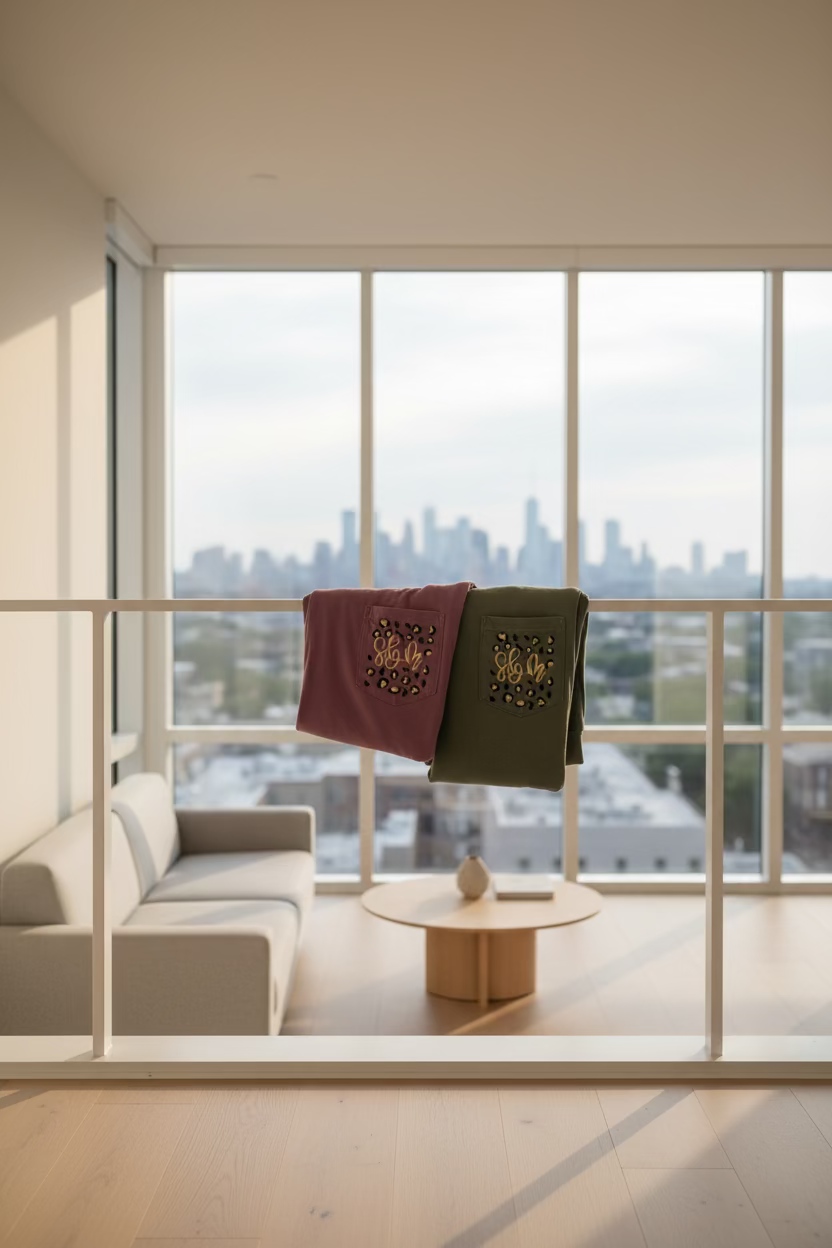 Wild About You | Embroidered Leopard Monogram Pocket Tee