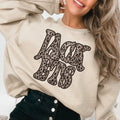 Jackets Vintage Shadow Outline in Faux Sequin Leopard DTF Transfer - Merch Girls