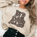 Pirates Vintage Shadow Outline in Faux Sequin Leopard DTF Transfer - Merch Girls