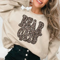 Bearcats Vintage Shadow Outline in Faux Sequin Leopard DTF Transfer - Merch Girls