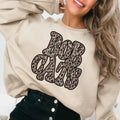 Bobcats Vintage Shadow Outline in Faux Sequin Leopard DTF Transfer - Merch Girls